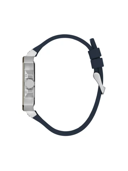 Lniany zegarek Guess niebieski