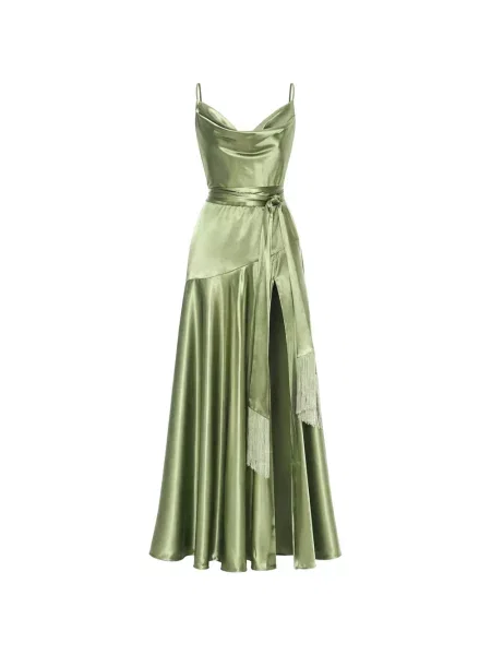 Rochie Bronx & Banco cu franjuri verde