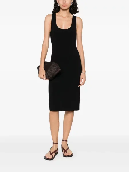 Rochie midi Toteme până la genunchi de costum negru