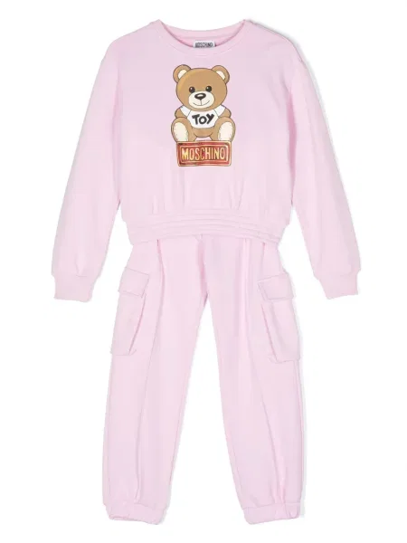 Komplet dresowy dziecięcy Moschino różowy