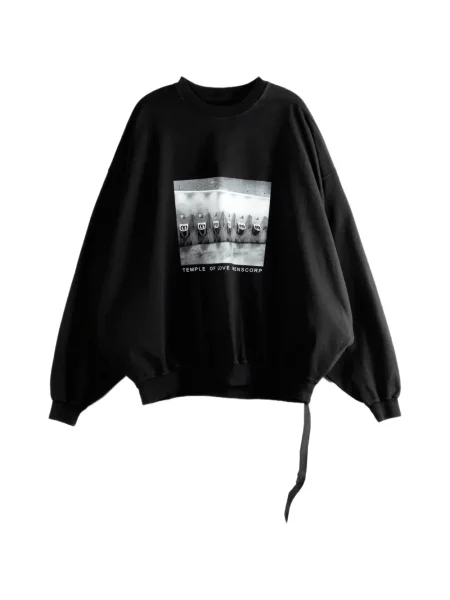 Grafic tricou Rick Owens Drkshdw cu decolteu rotund negru