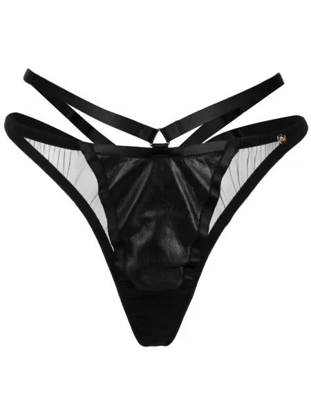 Chiloți tanga Something Wicked transparente negru