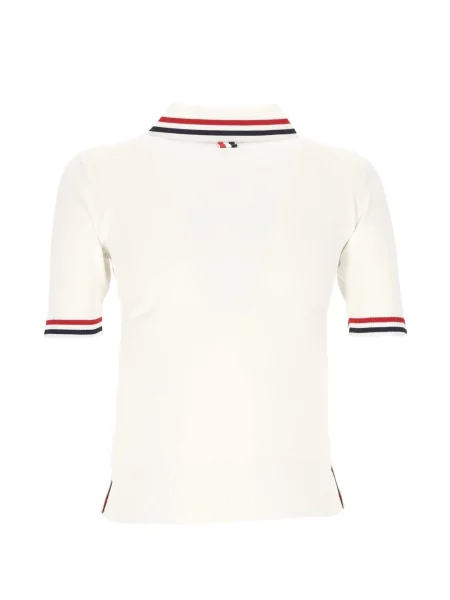 Tricou polo Thom Browne alb