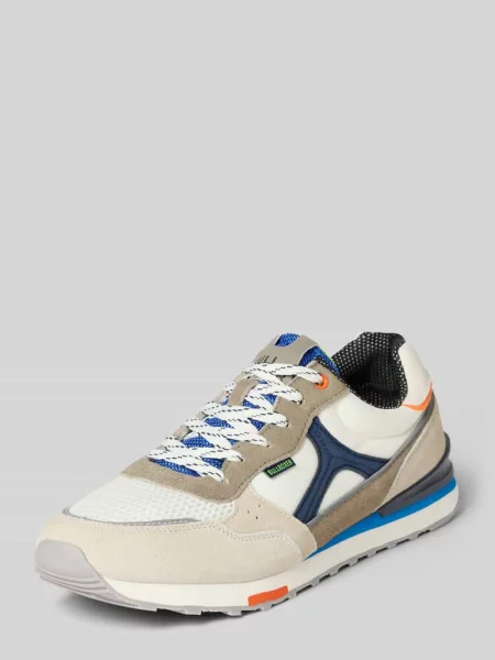 Sneakersy z mieszanki skóry Bullboxer białe