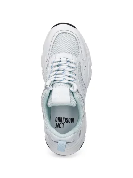 Sneakerși Love Moschino plasă chunky alb
