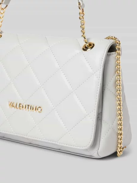 Torebka skórzana Valentino skórzana biała