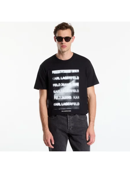 Tričko Karl Lagerfeld Jeans Reg Smoke Logo Tee Black L černé