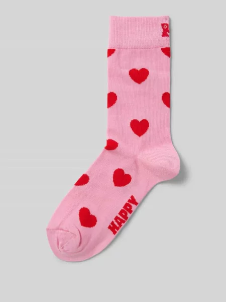 Skarpety Happy Socks w serca różowe