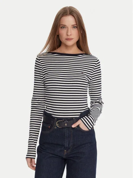 Tommy Hilfiger Bluză Bleumarin alb