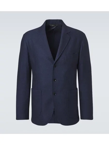 Sacou Brioni de mătase albastru