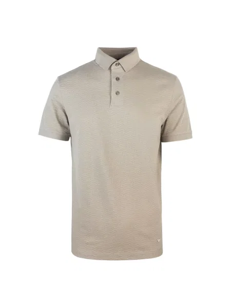 Koszulka polo Emporio Armani klasyczna beżowa