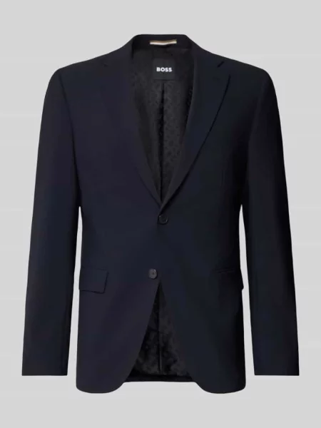 Marynarka do garnituru o kroju slim fit z mieszanki żywej wełny model ‘H-HARVEY-MM-C-NF’ Boss granatowa
