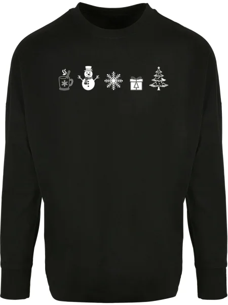 Merchcode Póló Christmas fekete fehér