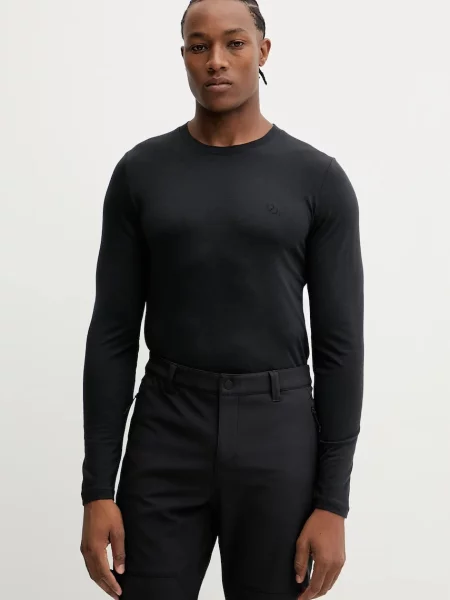Športna majica z dolgimi rokavi Fjallraven Abisko črna