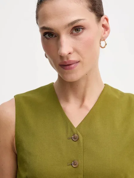 Жилет United Colors Of Benetton однобортный зеленый