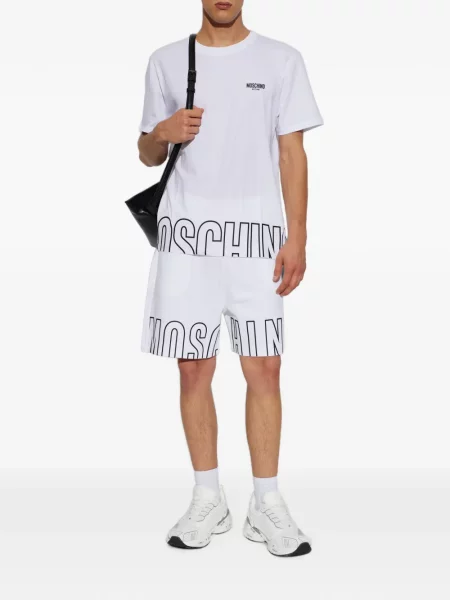 Pantaloni scurți Moschino cu imagine alb