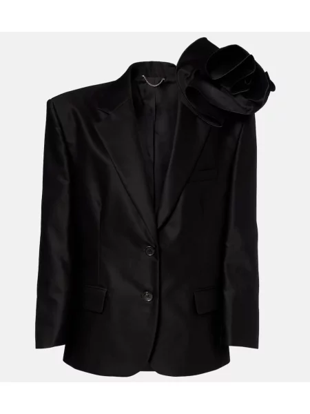 Blazer Magda Butrym s cvetličnim vzorcem črna