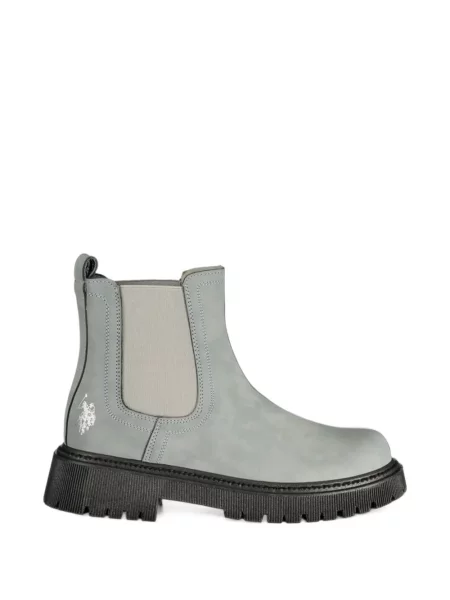 Botine chelsea Polo Ralph Lauren cu autograf gri