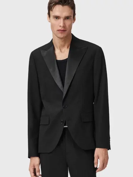 Піджак AllSaints GERMAIN чорний