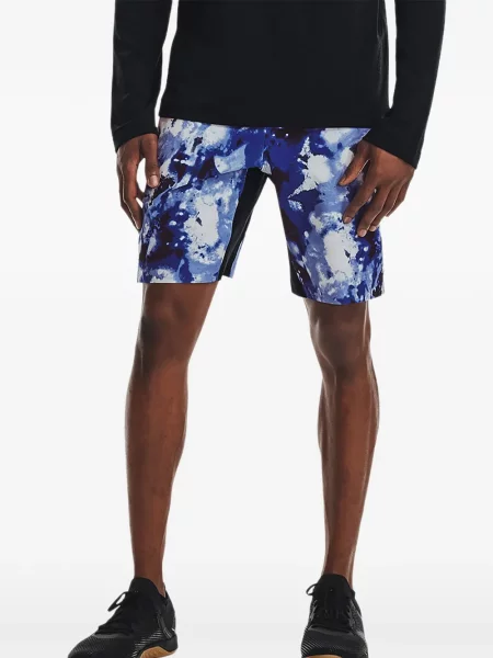 Pantaloni scurți Under Armour cu legături albastru