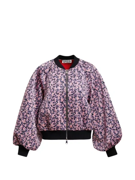 Geacă bomber Essentiel Antwerp cu model floral cu imagine roz