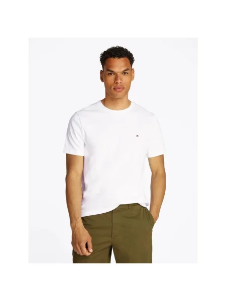 Tommy Hilfiger Koszulki Mężczyzna XL Interlock Knit T-Shirt biały