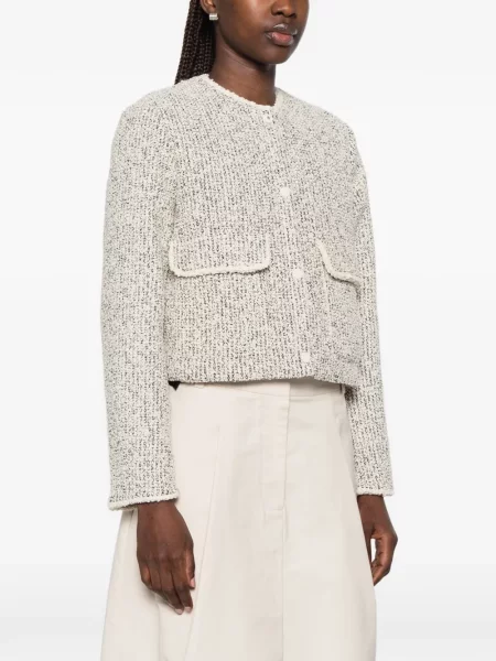 Matlasat geacă Moncler din tweed