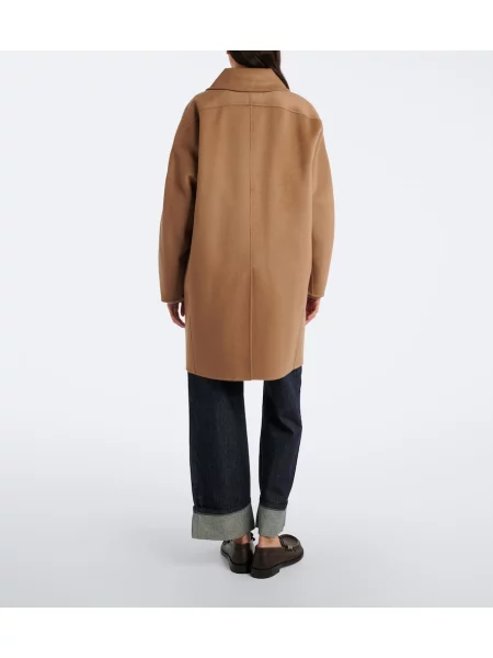 Palton 's Max Mara de lână cu două rânduri de nasturi maro