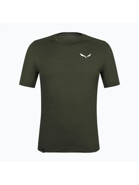 Мъжка тениска Salewa Agner dark olive зелено
