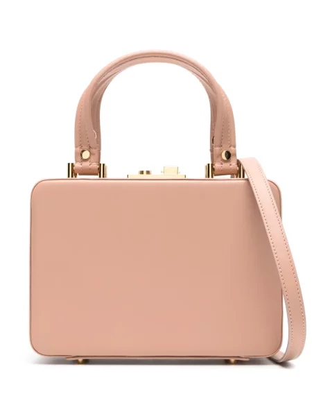 Geanta de piele Gianvito Rossi din piele roz