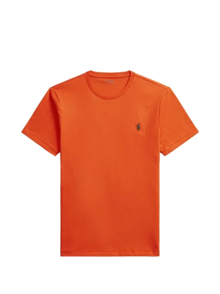 Tricou polo Polo Ralph Lauren cu glugă cu blană cu broderie roșu