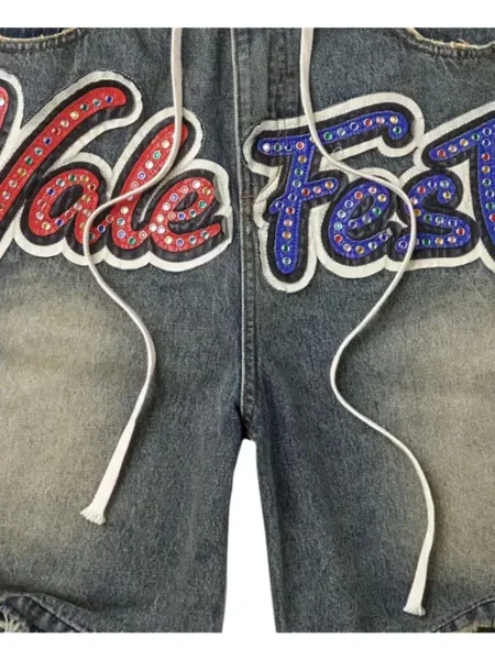 Pantaloni scurți din denim Vale albastru