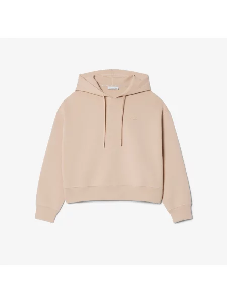 Lacoste Regulowana Bluza Oversize Z Kapturem beżowa