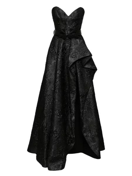 Rochie maxi Saiid Kobeisy lungă de costum negru