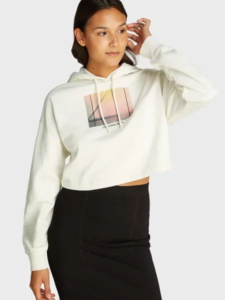 Толстовка Calvin Klein Jeans біла