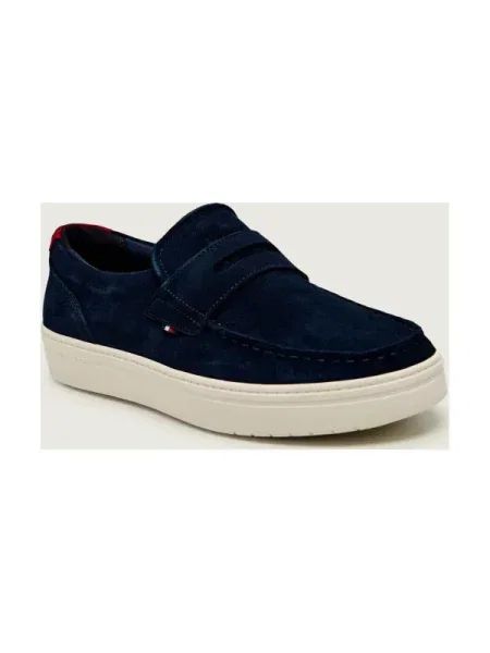 Tommy Hilfiger Félcipő Modern Light Hybrid Suede Loafer Sötétkék kék