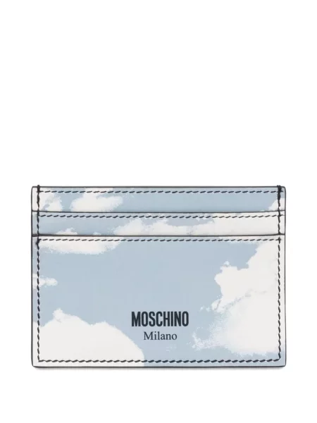 Portofel Moschino din piele albastru