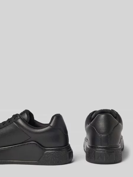 Sneakersy z mieszanki skóry z detalem z logo model Lion' Armani Exchange czarne