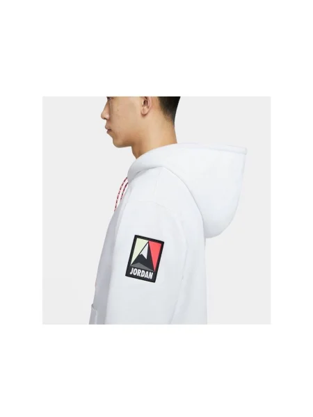 Pulover Nike din fleece alb