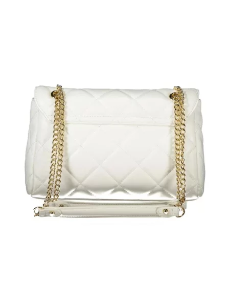 Lniana torebka crossbody Valentino Bags pikowana biała