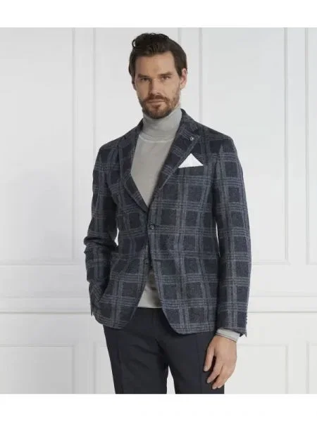 BOSS BLACK Sacou cu adaos de lână negru