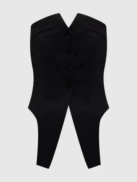 Асиметричний жилет з вовни Alexander Wang чорний