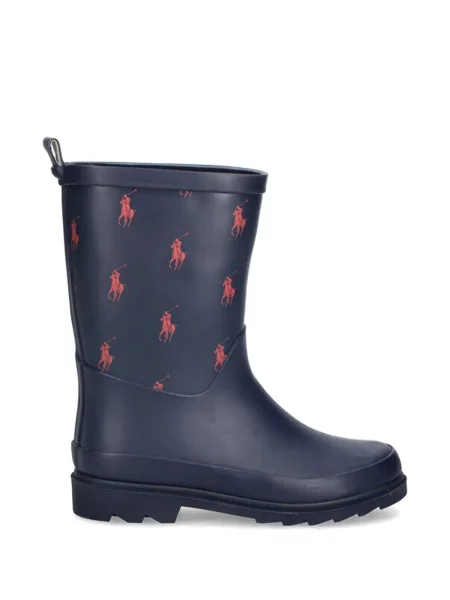 Botki dziecięce Polo Ralph Lauren niebieskie