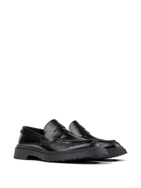 Pantofi loafer Camper cu broderie din piele negru