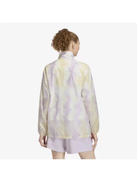 Bunda adidas House Of Tiro x Common Goal AOP Windbreaker Wonder White/ Off White/ Ice Lavender M bílá