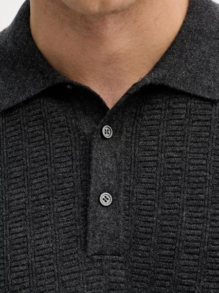 Шерстяной легкий свитер Barbour серый