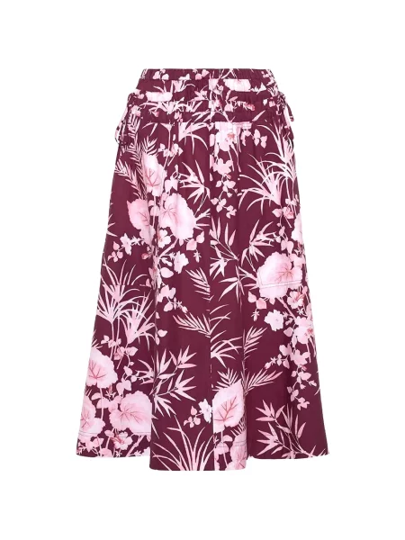 Fustă midi Cara Cara cu model floral cu imagine maro