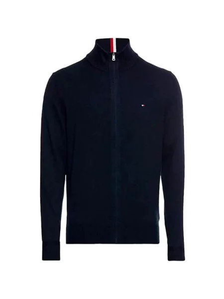 Tommy Hilfiger kardigan z zawartością kaszmiru Mężczyźni jednolity M niebieski