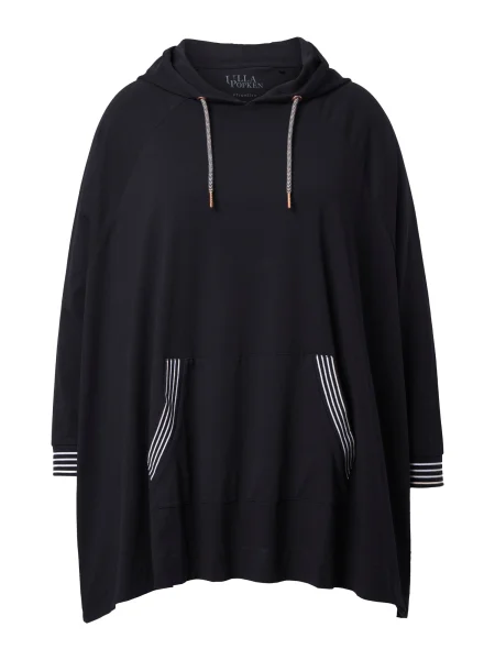 Ulla Popken Oversize tričko čierna biela