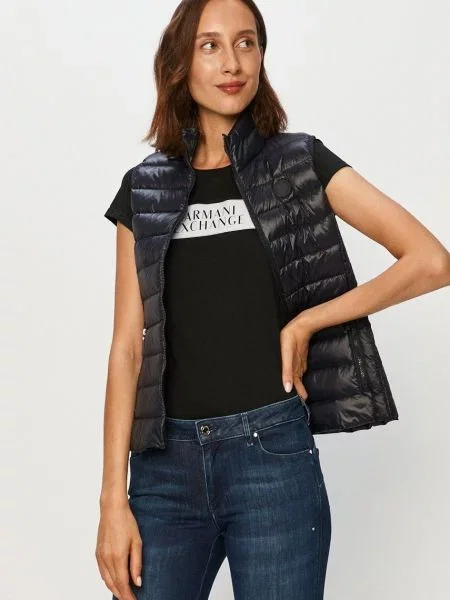 Armani Exchange Пухен елек тъмносиньо